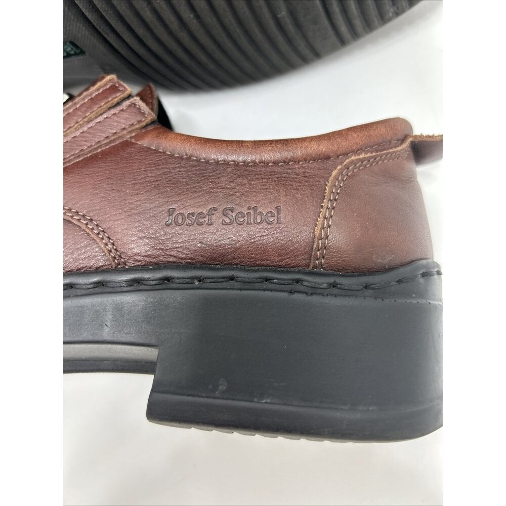 Josef Seibel Women’s Shoe Size 40 Eu 8 US brown Leather Loafers Buckle Slip On - Picture 9 of 9